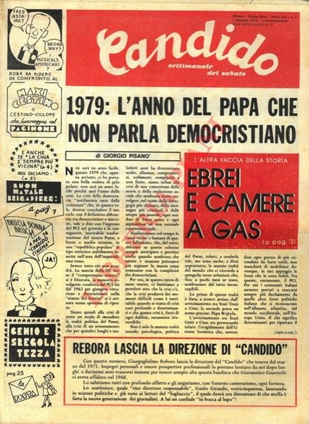 Candido. Settimanale del sabato. 1979. 1980.