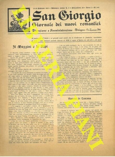 San Giorgio. Giornale dei nuovi romantici.