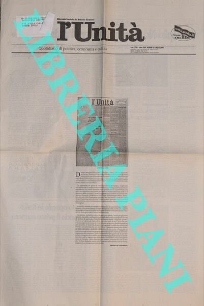 l'Unità. Ultimo numero.