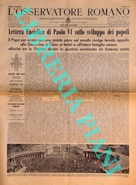 Lettera Enciclica di Paolo VI sullo sviluppo dei popoli. (De …