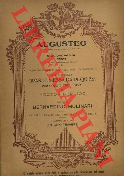R. Accademia di Santa Cecilia Stagione 1925-26 a 1935-36 | Immagine Gallery 1