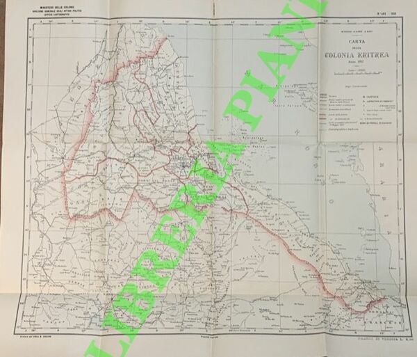 Carta della Colonia Eritrea. Anno 1917.