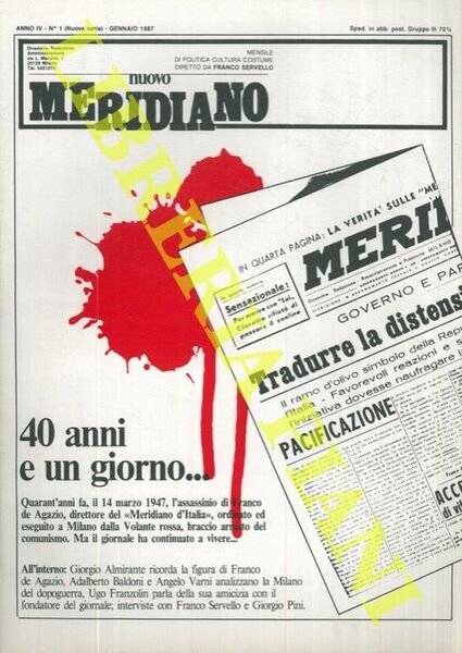 Nuovo meridiano. Mensile di politica cultura costume. Diretto da Franco … | Immagine principale