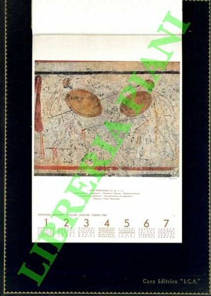 Calendario settimanale artistico 1961