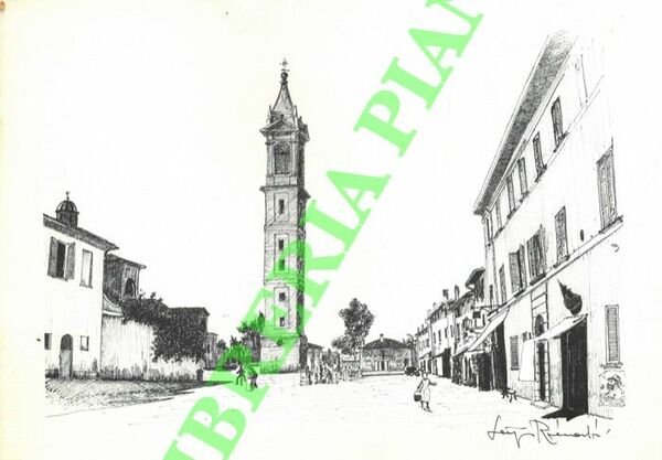 Medicina. Via Libertà, veduta del campanile.