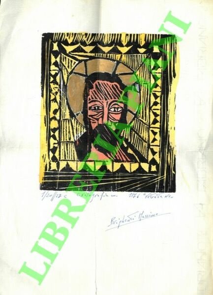 Xilografia a colori : "VetrataN1" (Volto di Cristo) | Immagine Gallery 1