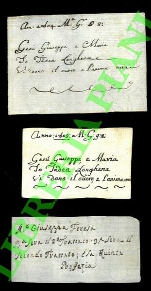 Tre bigliettini religiosi,