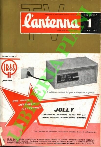 L'antenna TV. Radiotecnica e tecnica elettronica.