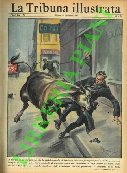 A Bologna un giovane toro, fuggito dal pubblico macello, si … | Immagine principale