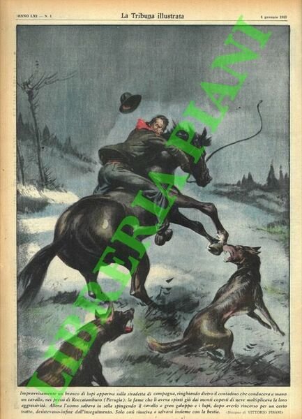 Improvvisamente un branco di lupi appariva sulla stradetta di campagna, … | Immagine principale