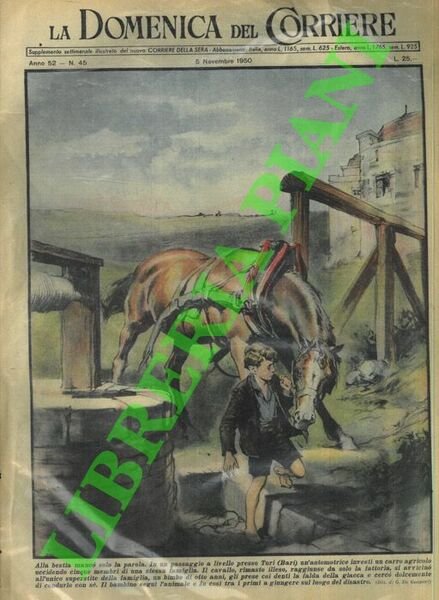 In un passaggio a livello presso Turi (Bari) un cavallo …