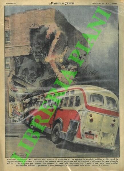 Per evitare uno scontro, il guidatore di un autobus sterzava …