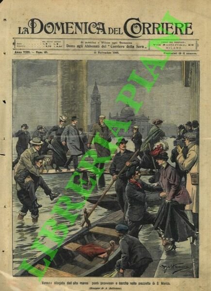 Ponti provvisori nella piazzetta di S. Marco per l'alta marea.