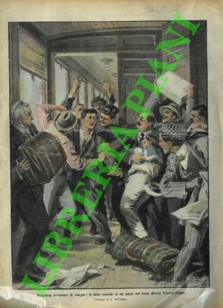 Pazzo si scatena nello scomparto Venezia-Milano.