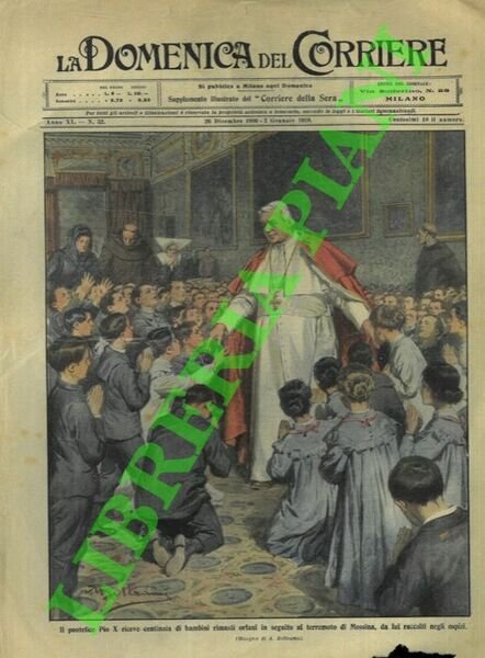 Il pontefice Pio X riceve centinaia di bambini rimasti orfani …