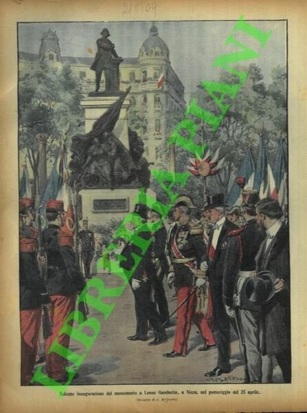 Inaugurazione a Nizza del monumento a Leone Gambetta.