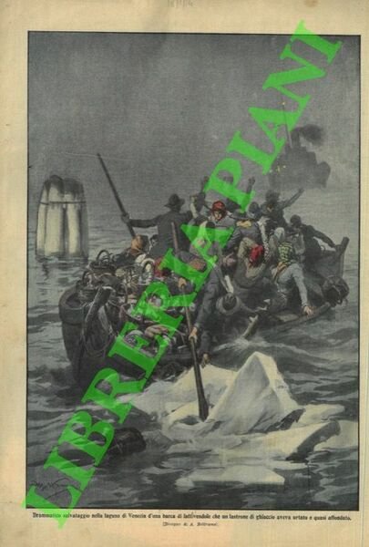 Drammatico salvataggio nella laguna di Venezia d'una barca di lattivendole … | Immagine Gallery 1