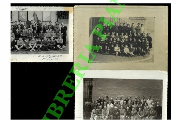 Lotto di quattro foto di scolaresche e/o gruppi di uomini, …