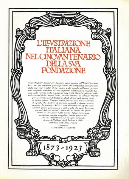 L'Illustrazione italiana nel cinquantenario della sua fondazione. 1873-1923.