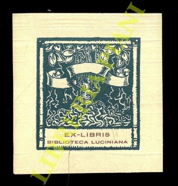 Ex libris : Biblioteca Luciniana di Terenzio Grandi valenzano.