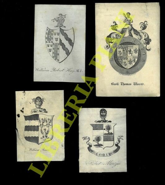 Ex libris : ARALDICA (inglesi : volti barbuti sopra lo …