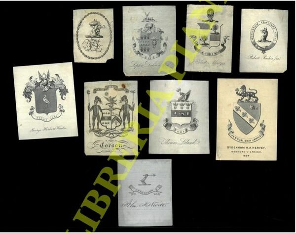 Ex libris : ARALDICA (inglesi : stemmi araldici con nvari soggett).