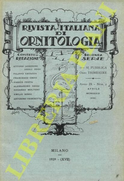 Rivista Italiana di Ornitologia. Seconda Serie. 1939