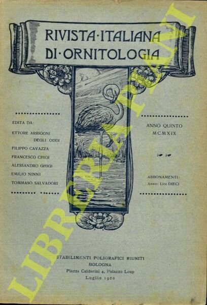 Rivista Italiana di Ornitologia. 1919.