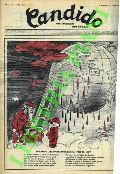 Candido. Settimanale del sabato poi (dal n° 45)d'attualità e politica. 1957.