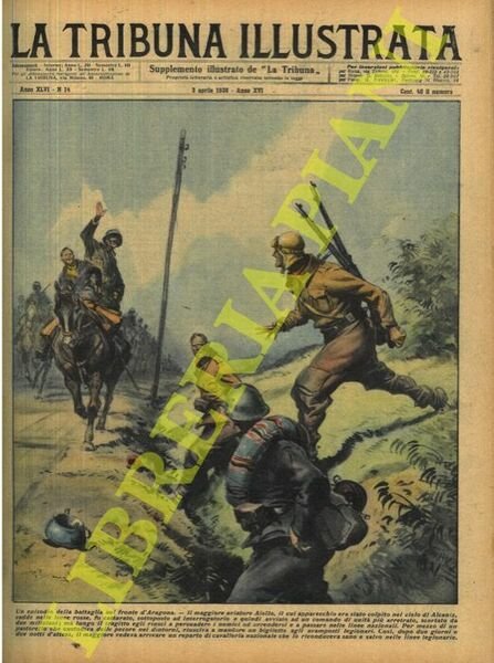 Un episodio della battaglia sul fronte d'Aragona. Il maggiore aviatore Aiello, il cui apparecchio era stato colpito nel cielo di Alcaniz, cadde nelle linee rosse, fu catturato, sottoposto ad interrogatorio e quindi avviato ad un comando di unità più arretrato, scortato da due miliziani; ma lungo il tragitto egli riuscì a persuadere i nemici ad arrendersi e a passare nelle linee nazionali. Per mezzo di un pastorello che custodiva delle pecore nei dintorni, riusciva a mandare un biglietto agli avamposti legionari. Così, dopo due giorni e due notti d'attesa, il maggiore vedeva arrivare un reparto di cavalleria nazionale che lo riconduceva sano e salvo nelle linee legionarie.