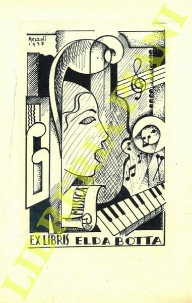 Un foglietto calcografico, non firmato, 1938, per Elda Botta, di …