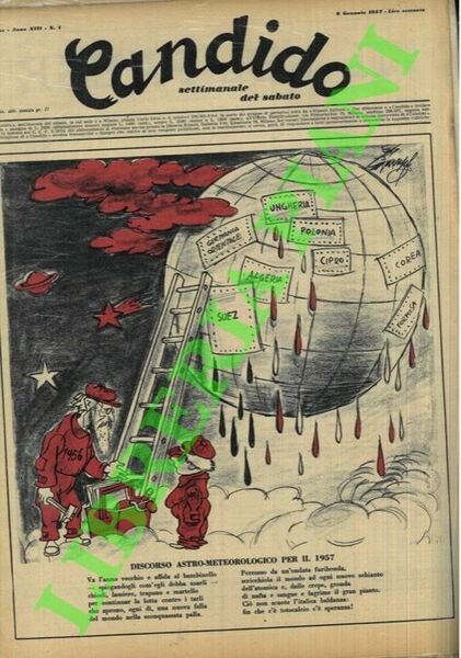 Candido. Settimanale del sabato poi (dal n° 45) d'attualità e politica. 1957.