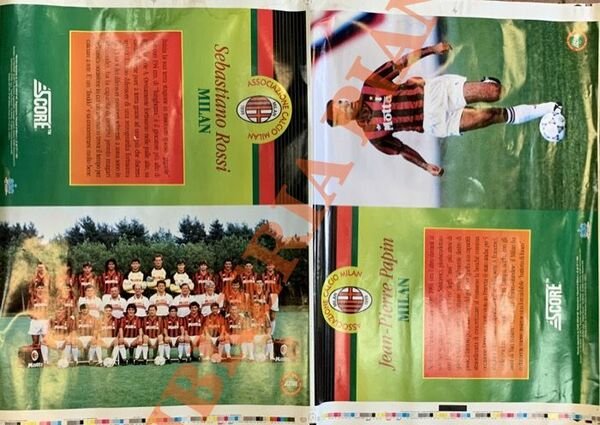 Milan. Mauro Tassotti - Jean Pierre Papin - Sebastiano Rossi …