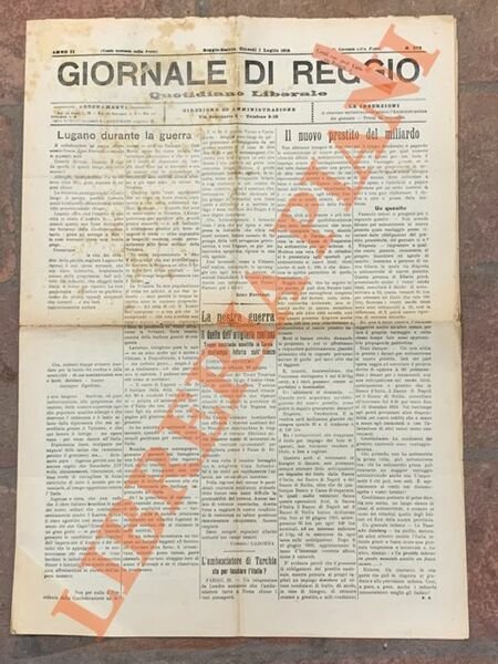 Giornale di Reggio. Quotidiano Liberale.