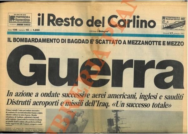 Guerra. Il bombardamento di Bagdad è scattato a mezzanotte e … | Immagine principale