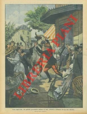 Toro infuriato assale generale francese.