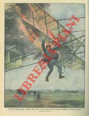 L'aviatore Grote salta a terra da parecchi metri d'altezza essendoglisi …