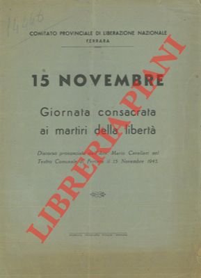 15 Novembre. Giornata consacrata ai martiri della libertà (Discorso pronunciato … | Immagine Gallery 2