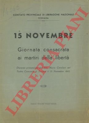 15 Novembre. Giornata consacrata ai martiri della libertà (Discorso pronunciato … | Immagine Gallery 3