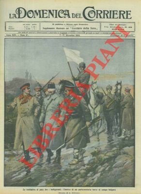 Trattative di pace: il parlamentario turco, bendato, al campo bulgaro.