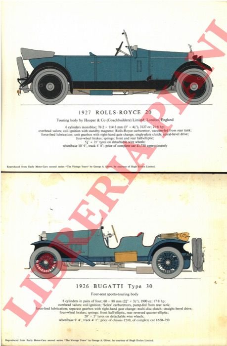 1927 Rolls-Royce 20 - 1926 Bugatti Type 30 - 1928 …