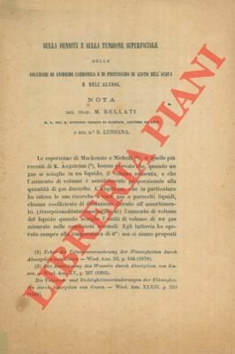 Sulla densità e sulla tensione superficiale delle soluzioni di anidride …