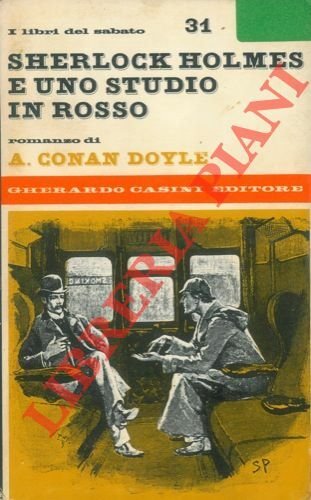Sherlock Holmes e uno studio in rosso.