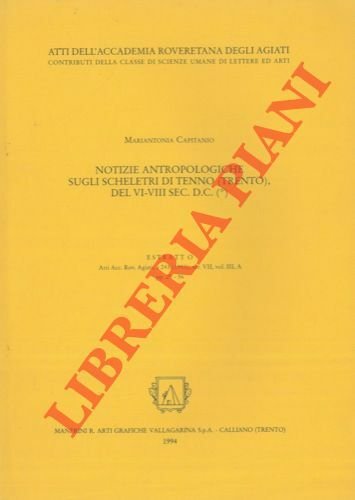 Notizie antropologiche sugli scheletri di Tenno (Trento) del VI - …