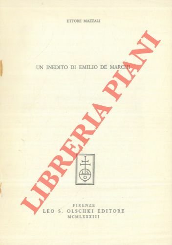 Un inedito di Emilio De Marchi.