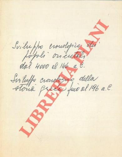 Sviluppo cronologico della Storia dei Popoli Orientali dal 4000 al …