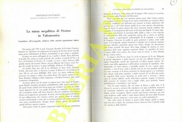 La statua megalitica di Ossimo in Valcamonica.