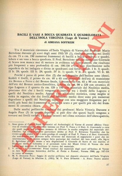 Bacili e vasi a bocca quadrata e quadrilobata dell'Isola Virginia …