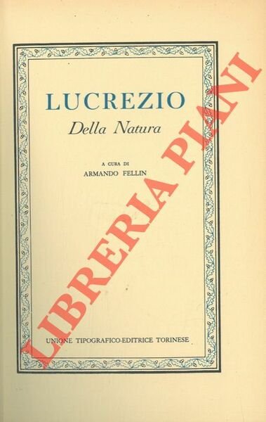 Lucrezio. Della natura.