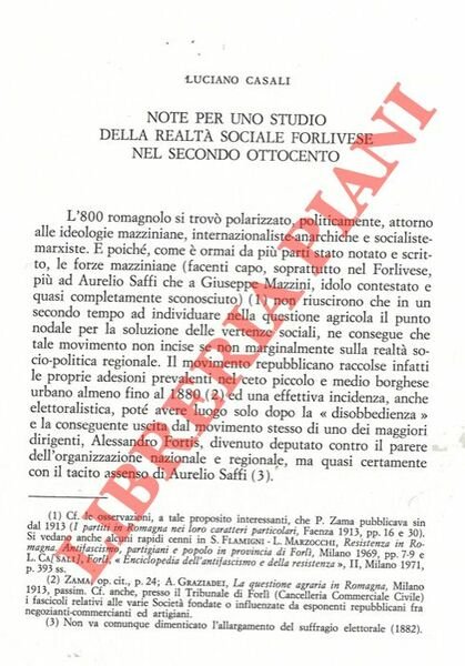Note per uno studio della realtà sociale forlivese nel secondo …